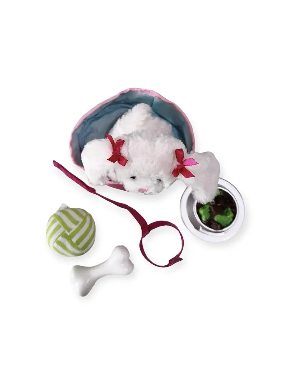 (RA) New York Doll Collection Plush Puppy Dog & Accessory Set for 18 inch Dolls